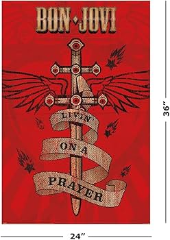 Amazon.co.jp: Bon Jovi - 音楽ポスター (Livin' On A Prayer) (サイズ